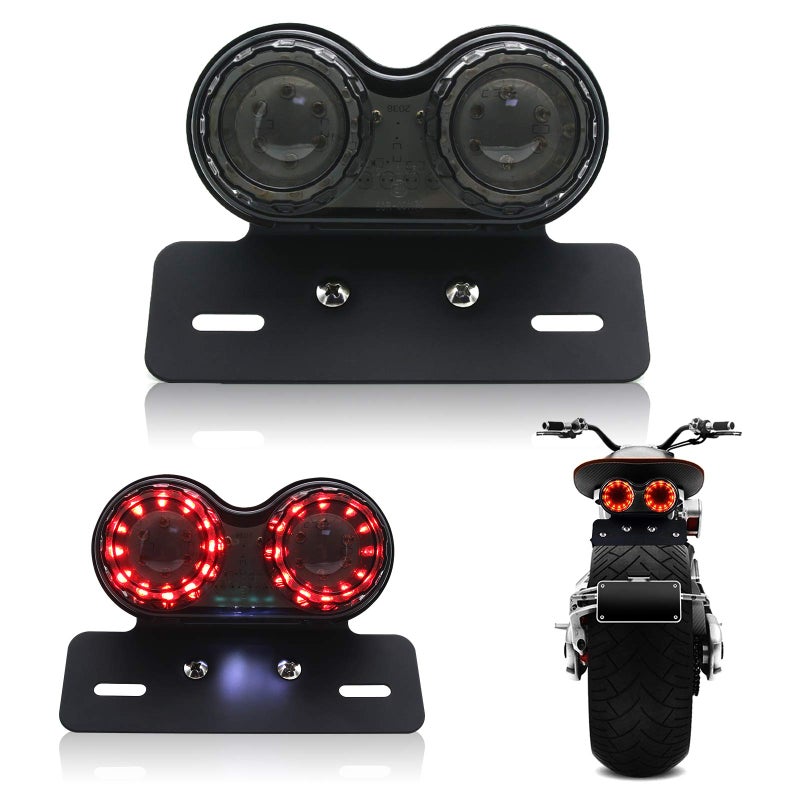 MFC PRO Bobber Cafe Racer ATV Chopper LED Tail Light Integrated Running Turn Signal Lamp License Plate Bracket Tail Lamp - Image 2
